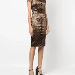 Femme Dolce & Gabbana Robe En Velours à Imprimé Léopard (années 2000) -Promos Féerie Jupe Boutique 19478063 43963972 1000