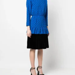 Femme Christian Dior Robe Volantée à Pois Pre-owned -Promos Féerie Jupe Boutique 19480808 43476179 1000