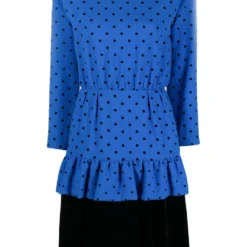 Femme Christian Dior Robe Volantée à Pois Pre-owned