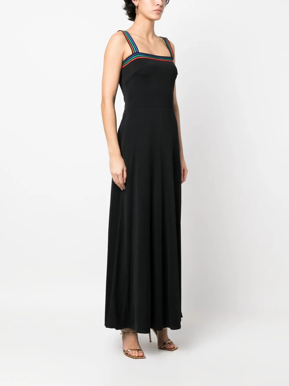 Femme A.N.G.E.L.O. Vintage Cult Robe Longue à Détails Rayés (années 1970) 5 Femme A.N.G.E.L.O. Vintage Cult Robe Longue à Détails Rayés (années 1970) – Image 3