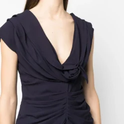 Femme Christian Dior Robe Froncée à Manches Courtes Pre-owned (années 2000) 11 Femme Christian Dior Robe Froncée à Manches Courtes Pre-owned (années 2000) -Promos Féerie Jupe Boutique 19511592 43766410 1000