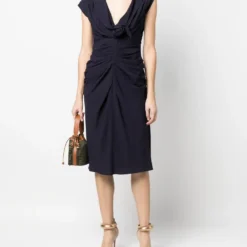 Femme Christian Dior Robe Froncée à Manches Courtes Pre-owned (années 2000) 8 Femme Christian Dior Robe Froncée à Manches Courtes Pre-owned (années 2000) -Promos Féerie Jupe Boutique 19511592 43766413 1000