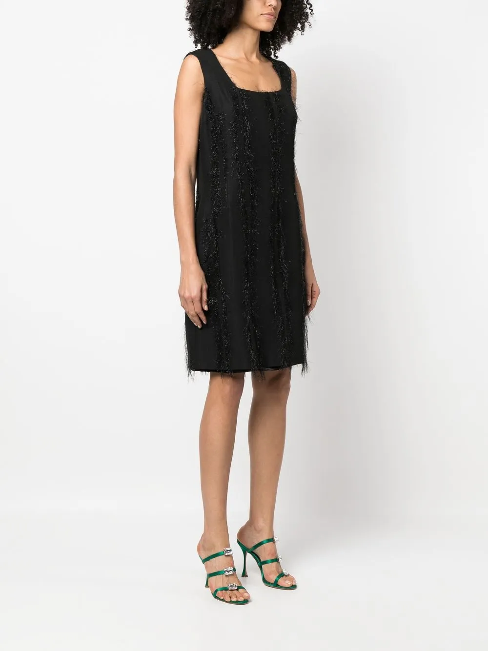 Femme Versace Robe En Maille Métallisée à Franges 5 Femme Versace Robe En Maille Métallisée à Franges – Image 3