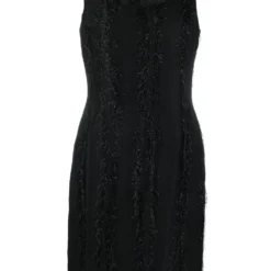 Femme Versace Robe En Maille Métallisée à Franges