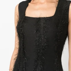 Femme Versace Robe En Maille Métallisée à Franges 11 Femme Versace Robe En Maille Métallisée à Franges -Promos Féerie Jupe Boutique 19657346 43988197 1000