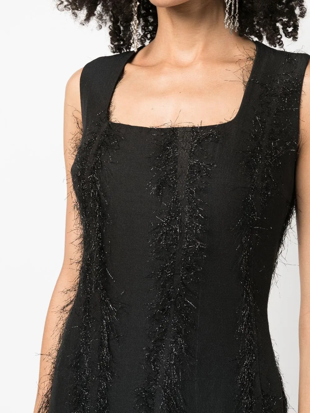 Femme Versace Robe En Maille Métallisée à Franges 7 Femme Versace Robe En Maille Métallisée à Franges – Image 5