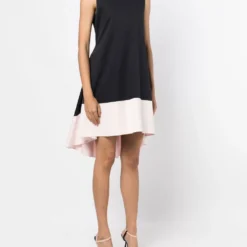 Femme Christian Dior Robe Bicolore à Design Sans Manches Pre-owned -Promos Féerie Jupe Boutique 19670112 44259063 1000