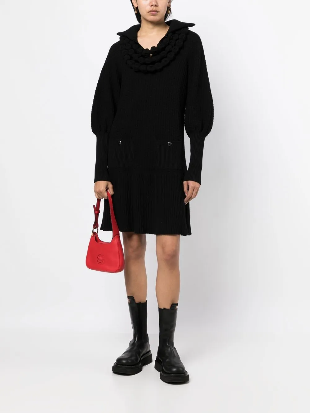 Femme CHANEL Robe En Maille à Manches Longues 4 Femme CHANEL Robe En Maille à Manches Longues – Image 2