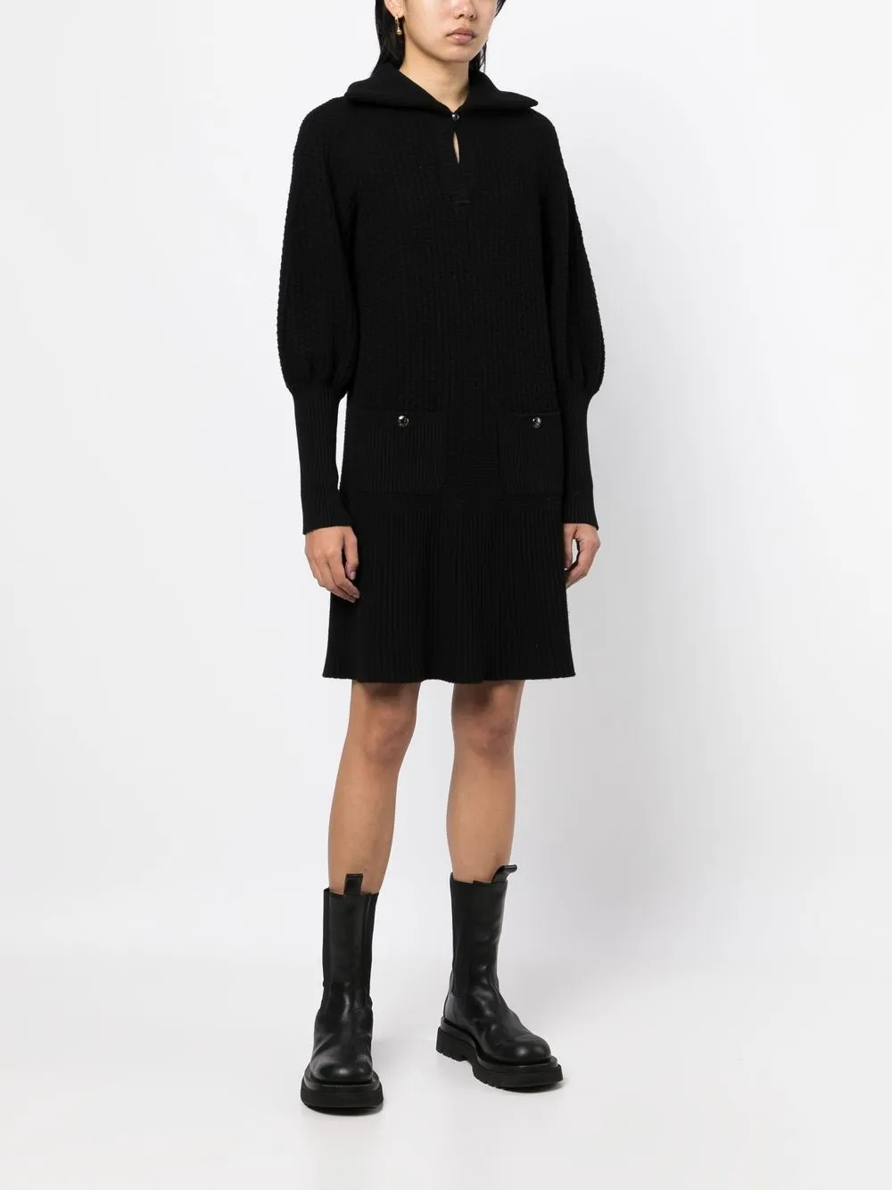 Femme CHANEL Robe En Maille à Manches Longues 8 Femme CHANEL Robe En Maille à Manches Longues – Image 6