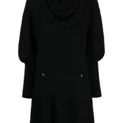 Femme CHANEL Robe En Maille à Manches Longues