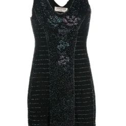Femme A.N.G.E.L.O. Vintage Cult Robe Courte Ornée De Perles (années 1990)