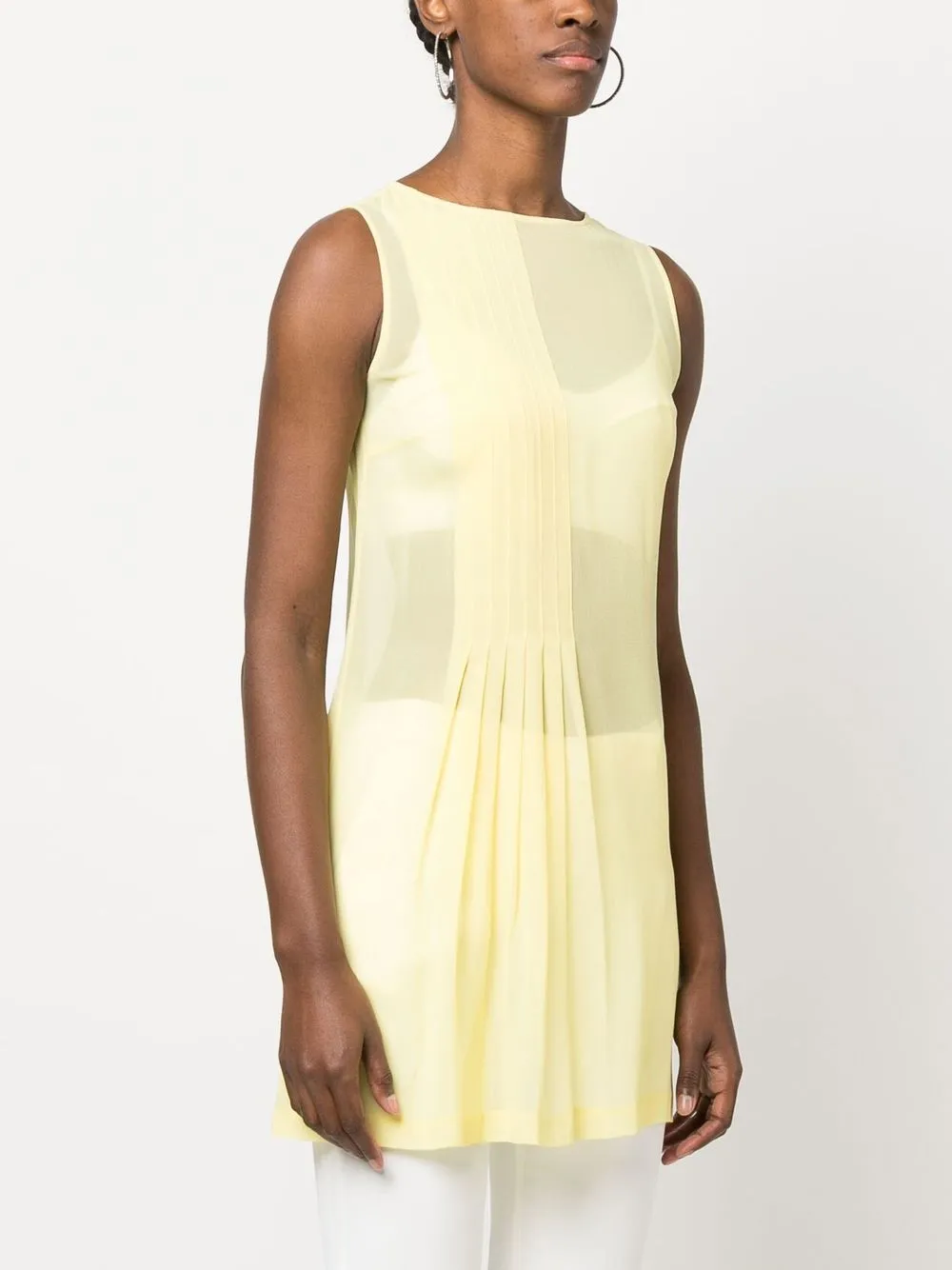 Femme Valentino Garavani Robe Courte Plissée à Effet De Transparence (années 2000) 5 Femme Valentino Garavani Robe Courte Plissée à Effet De Transparence (années 2000) – Image 3