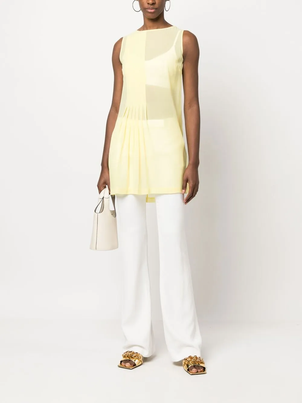 Femme Valentino Garavani Robe Courte Plissée à Effet De Transparence (années 2000) 4 Femme Valentino Garavani Robe Courte Plissée à Effet De Transparence (années 2000) – Image 2