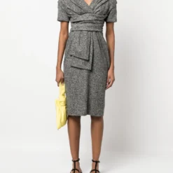 Femme Christian Dior Robe Drapée à Manches Courtes Pre-owned (années 2000) 8 Femme Christian Dior Robe Drapée à Manches Courtes Pre-owned (années 2000) -Promos Féerie Jupe Boutique 19791841 44550171 1000