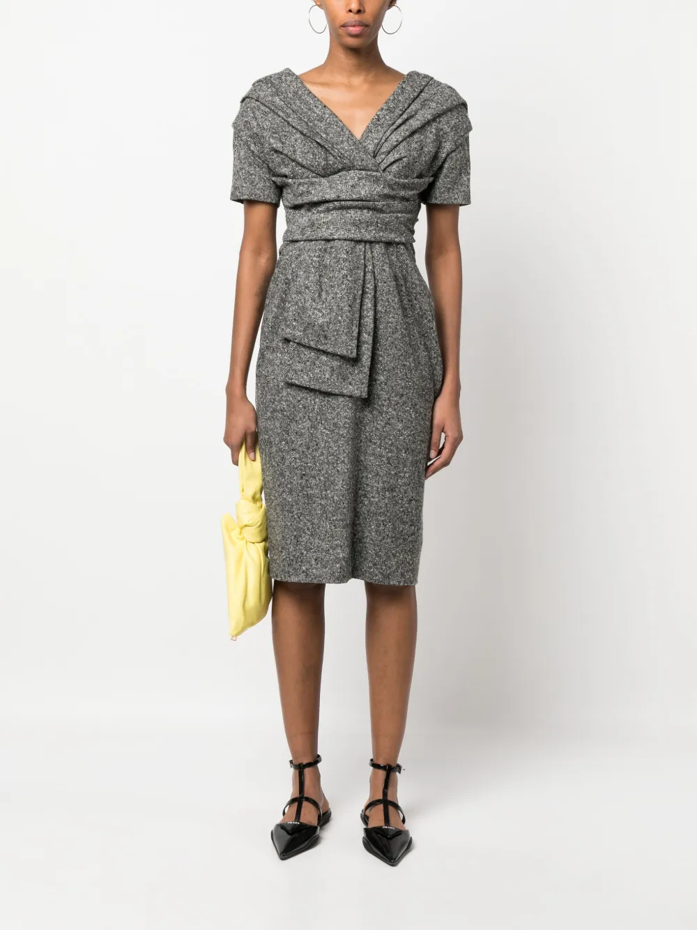 Femme Christian Dior Robe Drapée à Manches Courtes Pre-owned (années 2000) 4 Femme Christian Dior Robe Drapée à Manches Courtes Pre-owned (années 2000) – Image 2