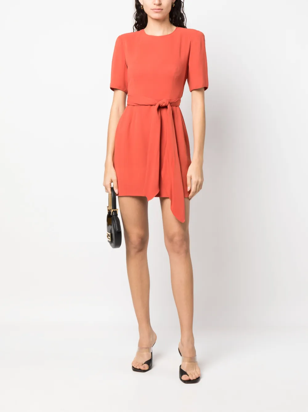 Femme Giorgio Armani Robe Courte évasée à Taille Nouée (années 1980) 4 Femme Giorgio Armani Robe Courte évasée à Taille Nouée (années 1980) – Image 2