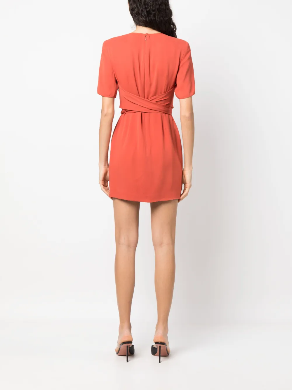 Femme Giorgio Armani Robe Courte évasée à Taille Nouée (années 1980) 6 Femme Giorgio Armani Robe Courte évasée à Taille Nouée (années 1980) – Image 4