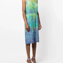 Femme A.N.G.E.L.O. Vintage Cult Robe En Soie à Broderie De Sequins (années 1960) -Promos Féerie Jupe Boutique 20127838 50152984 1000