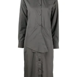 Femme Hermès Robe-chemise à Design Superposé Pre-owned (1990-2000)