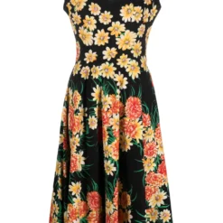 Femme A.N.G.E.L.O. Vintage Cult Robe Mi-longue évasée à Fleurs (années 1950)