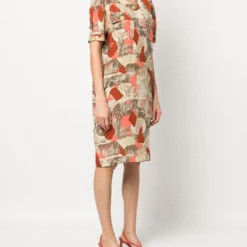 Femme Pierre Cardin Robe à Manches Courtes Imprimée (années 1980) 9 Femme Pierre Cardin Robe à Manches Courtes Imprimée (années 1980) -Promos Féerie Jupe Boutique 20131233 50247203 1000