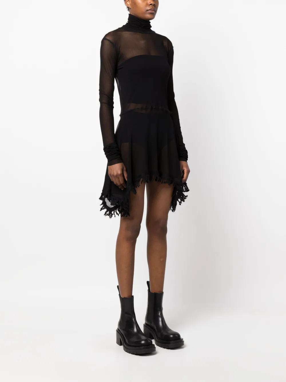 Femme Jean Paul Gaultier Robe Courte à Ourlet Transparent (années 2000) 5 Femme Jean Paul Gaultier Robe Courte à Ourlet Transparent (années 2000) – Image 3