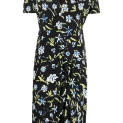 Femme CHANEL Robe Drapée En Soie à Fleurs (1997)