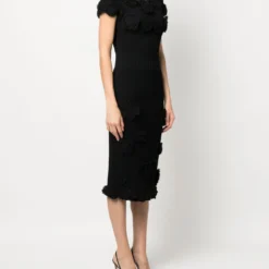 Femme CHANEL Robe Mi-longue Camellia Appliquée 2022 10 Femme CHANEL Robe Mi-longue Camellia Appliquée 2022 -Promos Féerie Jupe Boutique 20215415 50244617 1000