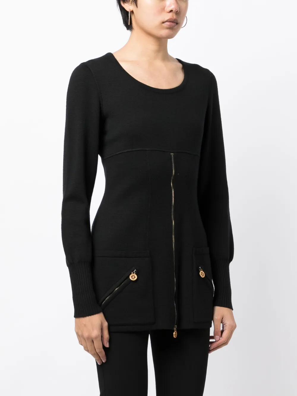 Femme CHANEL Robe Zippée à Logo (années 1990-2000) 5 Femme CHANEL Robe Zippée à Logo (années 1990-2000) – Image 3