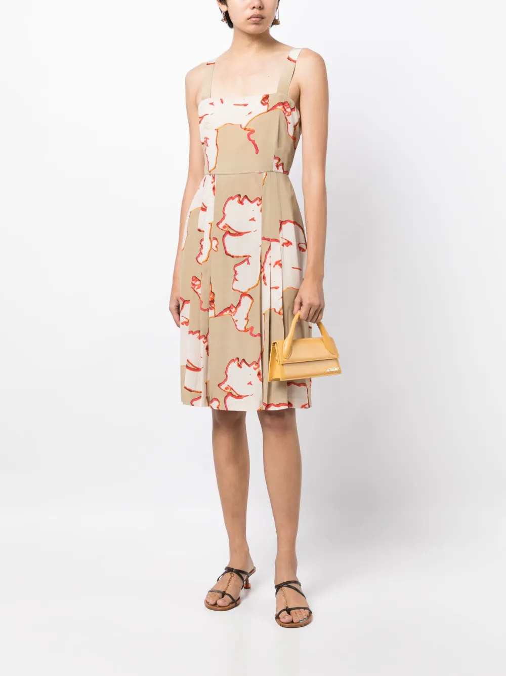 Femme CHANEL Robe En Soie à Imprimé Abstrait 2000 4 Femme CHANEL Robe En Soie à Imprimé Abstrait 2000 – Image 2