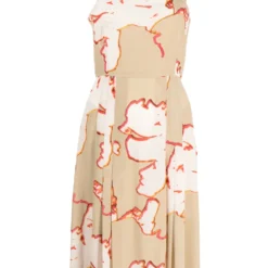 Femme CHANEL Robe En Soie à Imprimé Abstrait 2000