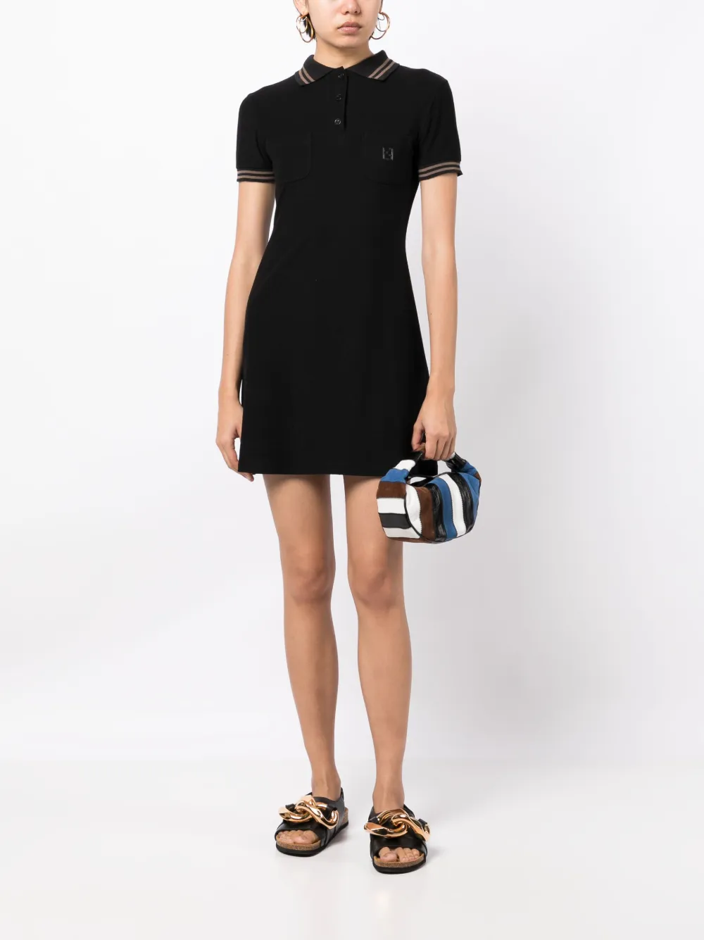 Femme Fendi Robe-polo à Patch Logo (années 1990-2000) 4 Femme Fendi Robe-polo à Patch Logo (années 1990-2000) – Image 2