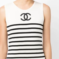 Femme CHANEL Robe Imprimée Sans Manche 1994 11 Femme CHANEL Robe Imprimée Sans Manche 1994 -Promos Féerie Jupe Boutique 20308809 50434683 1000