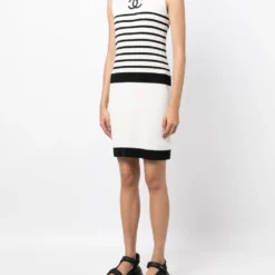 Femme CHANEL Robe Imprimée Sans Manche 1994 9 Femme CHANEL Robe Imprimée Sans Manche 1994 -Promos Féerie Jupe Boutique 20308809 50434689 1000