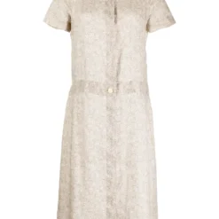 Femme CHANEL Robe-chemise à Imprimé Cambon (1999)