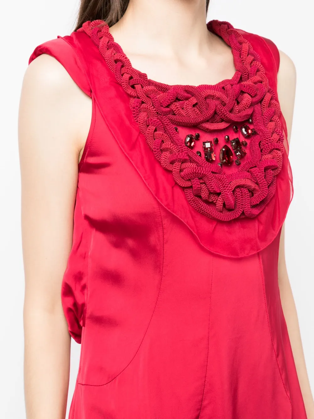 Femme Valentino Garavani Robe à Ornements En Cristal (années 2010) 7 Femme Valentino Garavani Robe à Ornements En Cristal (années 2010) – Image 5