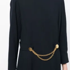 Celine Femme Céline Robe Ceinturée à Manches Longues (années 1990-2000) 11 Celine Femme Céline Robe Ceinturée à Manches Longues (années 1990-2000) -Promos Féerie Jupe Boutique 20484344 50522416 1000