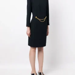 Celine Femme Céline Robe Ceinturée à Manches Longues (années 1990-2000) 9 Celine Femme Céline Robe Ceinturée à Manches Longues (années 1990-2000) -Promos Féerie Jupe Boutique 20484344 50522420 1000