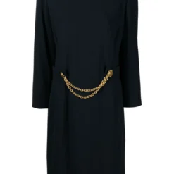 Celine Femme Céline Robe Ceinturée à Manches Longues (années 1990-2000)