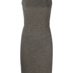 Femme Christian Dior Robe Cintrée à Empiècements En Cuir Pre-owned (2010)