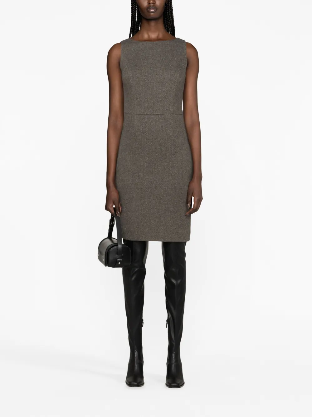 Femme Christian Dior Robe Cintrée à Empiècements En Cuir Pre-owned (2010) 4 Femme Christian Dior Robe Cintrée à Empiècements En Cuir Pre-owned (2010) – Image 2