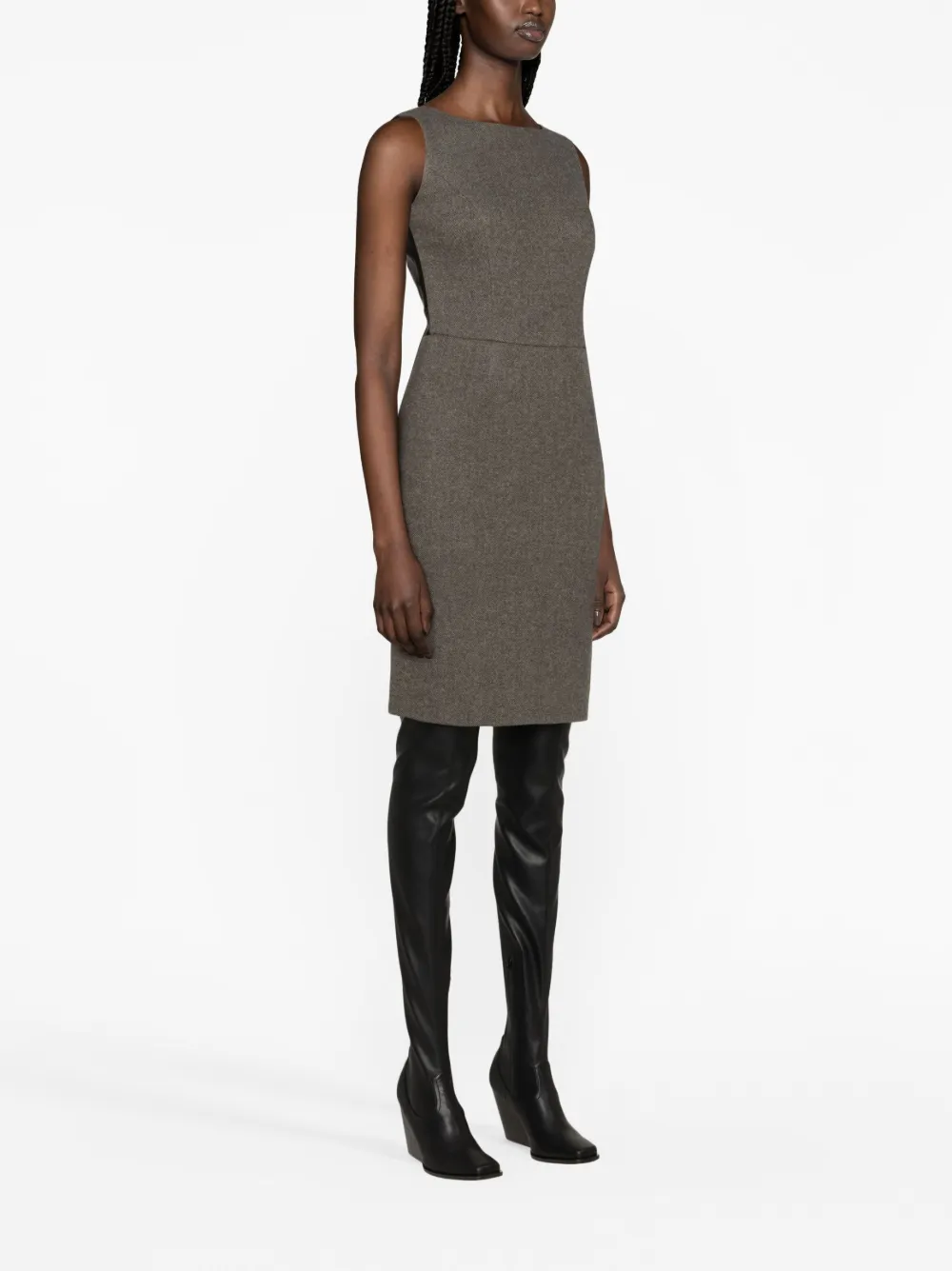 Femme Christian Dior Robe Cintrée à Empiècements En Cuir Pre-owned (2010) 5 Femme Christian Dior Robe Cintrée à Empiècements En Cuir Pre-owned (2010) – Image 3