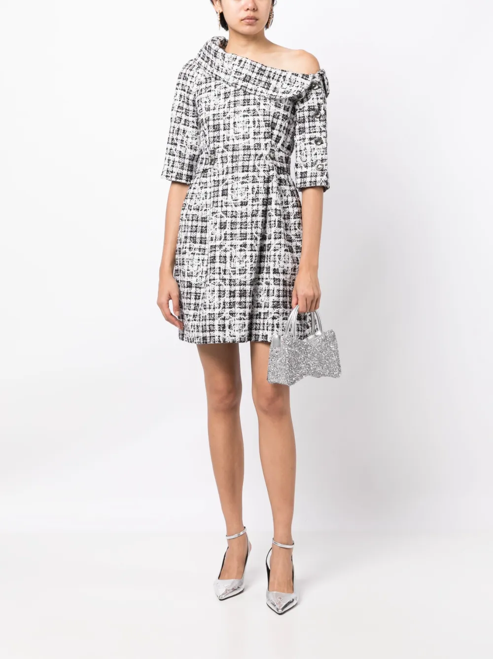 Femme CHANEL Robe Camélia En Tweed 2014 4 Femme CHANEL Robe Camélia En Tweed 2014 – Image 2