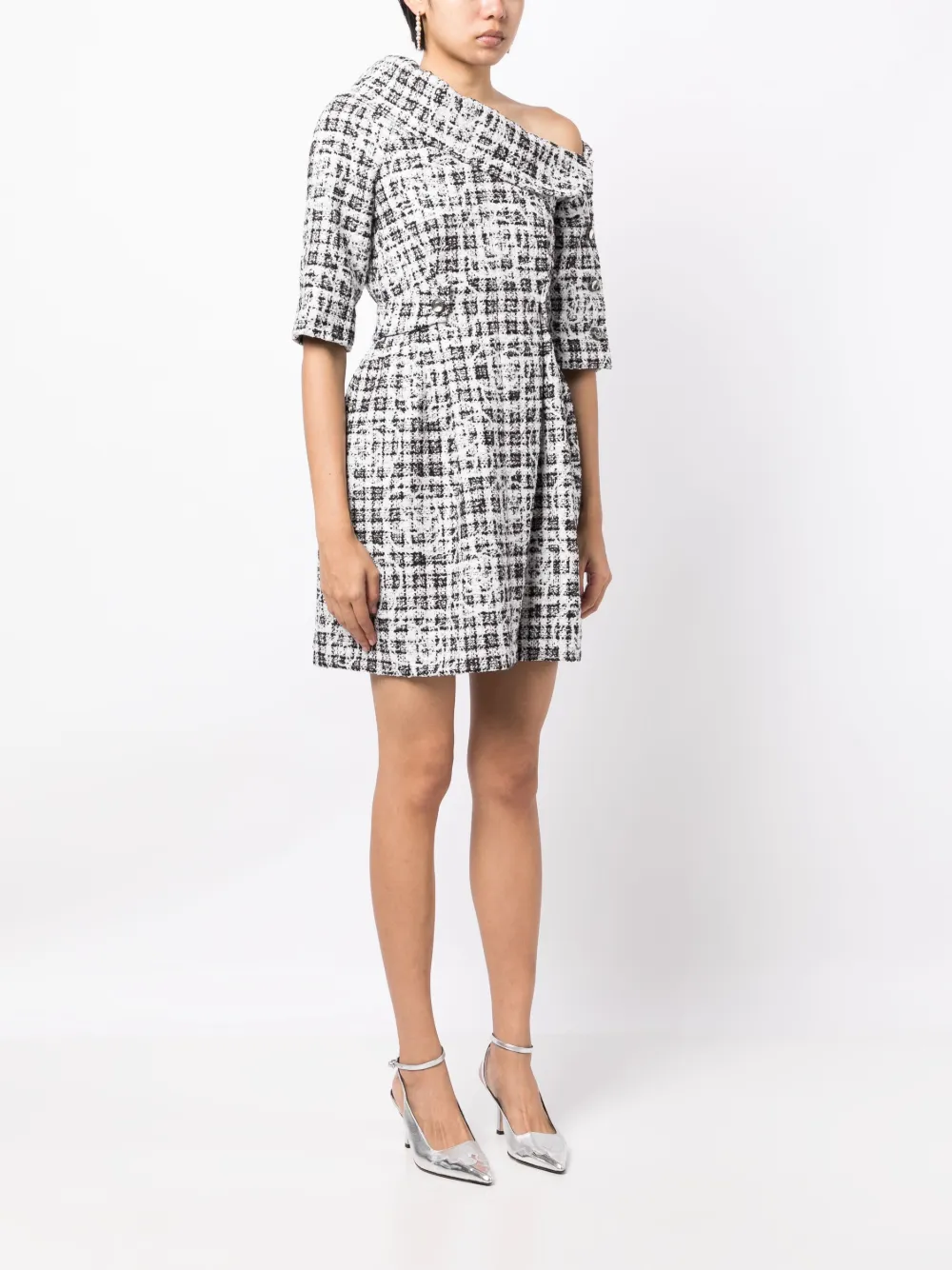 Femme CHANEL Robe Camélia En Tweed 2014 5 Femme CHANEL Robe Camélia En Tweed 2014 – Image 3