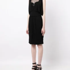 Femme CHANEL Robe Drapée à Détail De Chaîne 2009 9 Femme CHANEL Robe Drapée à Détail De Chaîne 2009 -Promos Féerie Jupe Boutique 20512613 50554347 1000