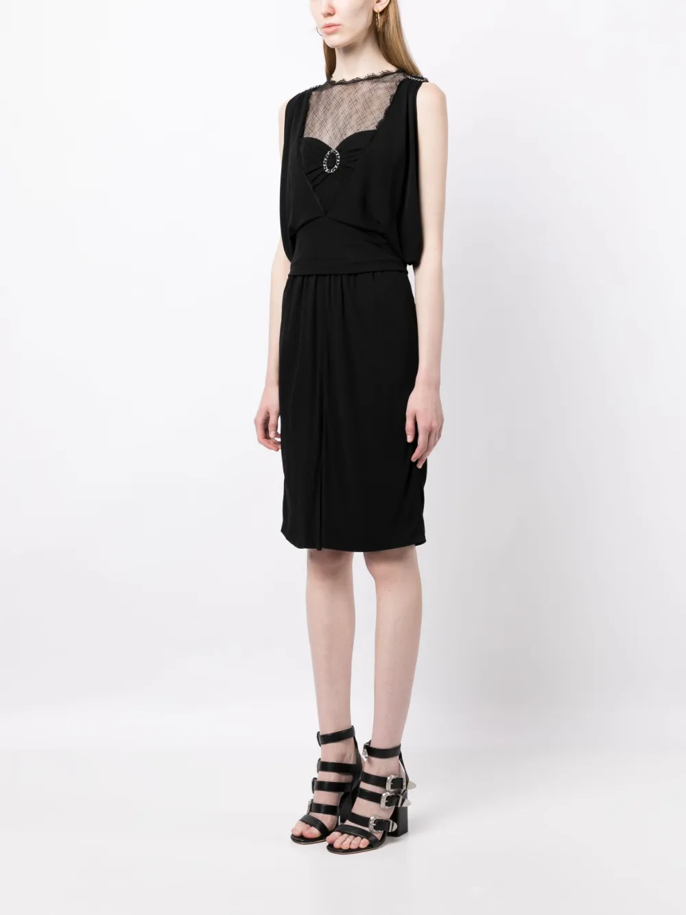 Femme CHANEL Robe Drapée à Détail De Chaîne 2009 5 Femme CHANEL Robe Drapée à Détail De Chaîne 2009 – Image 3