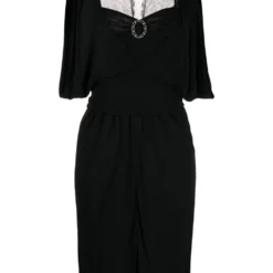 Femme CHANEL Robe Drapée à Détail De Chaîne 2009