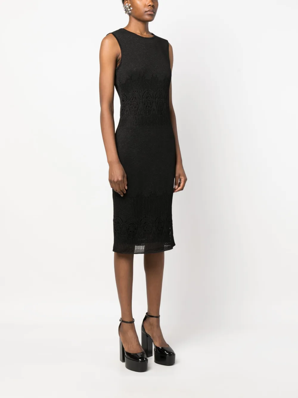 Femme John Galliano Robe Mi-longues Sans Manches à Effet Métallisé (1990) 5 Femme John Galliano Robe Mi-longues Sans Manches à Effet Métallisé (1990) – Image 3