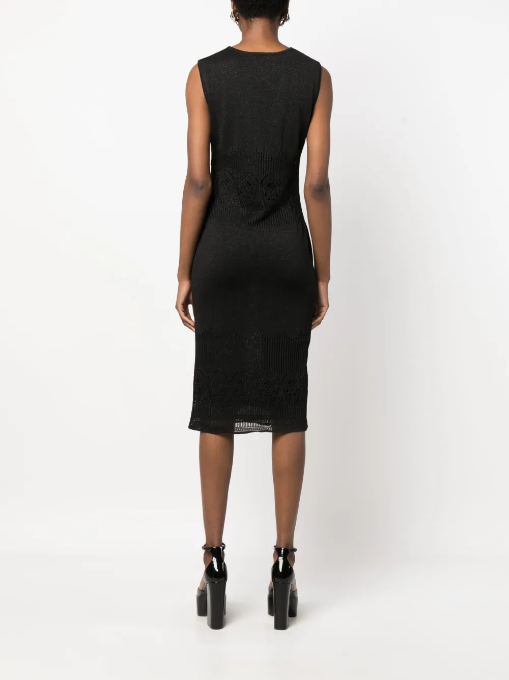 Femme John Galliano Robe Mi-longues Sans Manches à Effet Métallisé (1990) 6 Femme John Galliano Robe Mi-longues Sans Manches à Effet Métallisé (1990) – Image 4