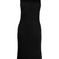 Femme John Galliano Robe Mi-longues Sans Manches à Effet Métallisé (1990)